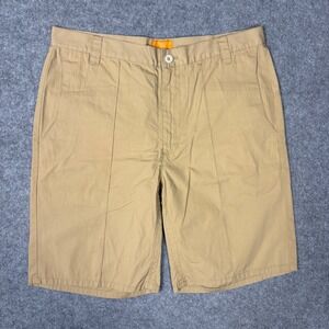 Field & Stream Men Khaki Shorts Size 34 Tan Cotton Outdoor Hiking Fishing Casual